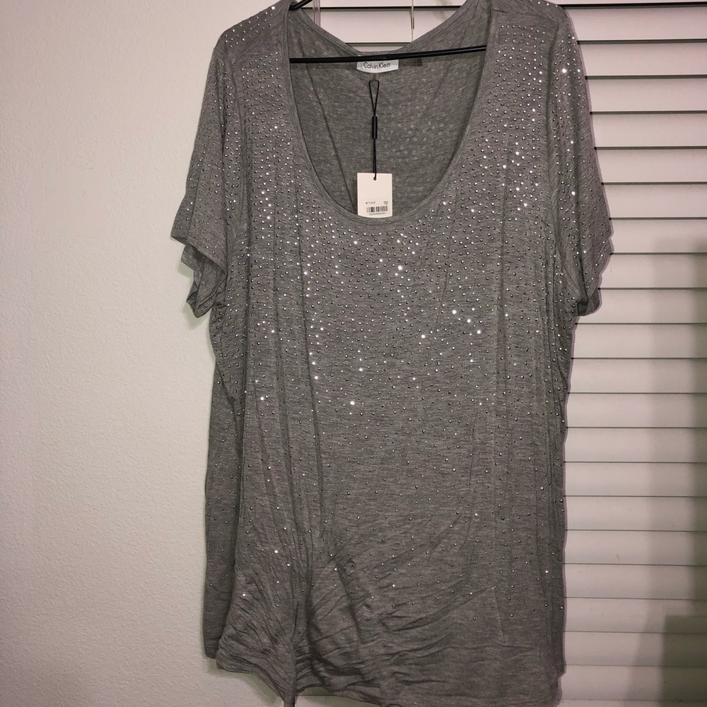 CALVIN KLEIN Grey Top